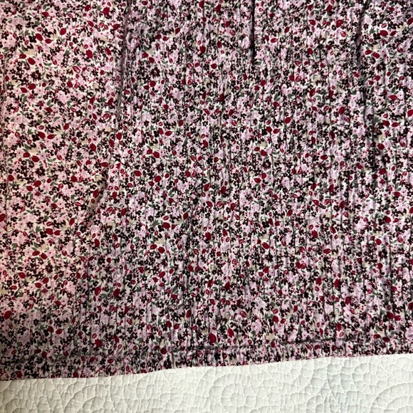 Club Monaco Pink Ruched Tie Front Long Sleeve Blouse - Picture 8 of 11